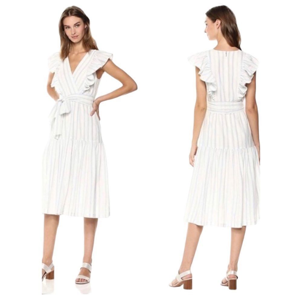 Rebecca Taylor Blue & White Stripe Dress Size 2